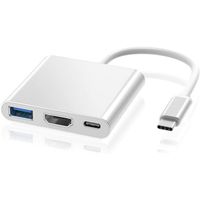 Type C vers HDMI USB 3.0 USB-C Câble adaptateur 3 in 1 Hub Windows Apple Macbook