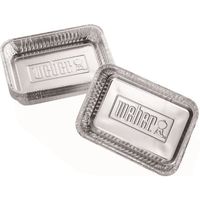 Petites barquettes en aluminium - WEBER - Lot de 10 - Récupération de jus de cuisson et graisses