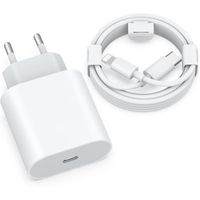 Chargeur POUR IPHONE 20W +Cable USB-C 1M Lightning pour iPhone 12-12 MINI-12 PRO-12 PRO MAX-11-11 PRO-11PRO MAX-X-XS-XR-SE 2020