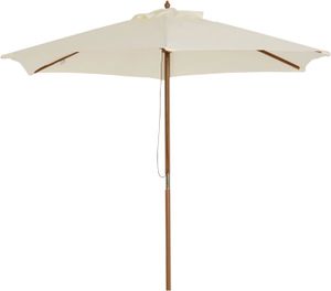 PARASOL Blanc Parasol droit rond parasol de jardin extérie