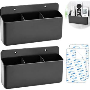 Porte-télécommande Mural Sans Trou, Boîte De Rangement Auto-adhésive