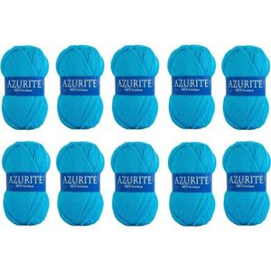 Lot de 10 pelotes de laine à tricoter Azurite 100% acrylique vert normandie  0338 -  - Vente en ligne d'articles de mercerie