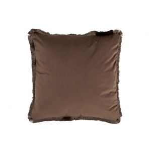 COUSSIN Coussin Alpha Carre Polyester Marron - Marron - Polyester - L 43 x l 42 x H 10 cm - Coussin