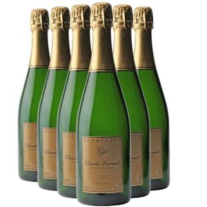 CHAMPAGNE Champagne Brut Blanc - Lot de 6x75cl - Champagne Claude Perrard - Cité Guide Hachette - Cépages Pinot Noir, Pinot Meunier,