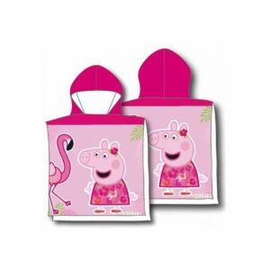 SORTIE DE BAIN Poncho de bain à capuche PEPPA PIG - cape serviette - 50X100 cm - Rose - Enfant