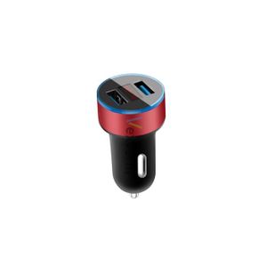 PRISE ALLUME-CIGARE Rouge - Chargeur de voiture USB 3.l'autorisation p