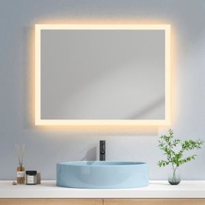 WEWE.V Miroir LED Avant Miroir LED phares Miroir rétro Miroir Lampe Salle de Bain Miroir Armoire éclairage étanche Maquillage Lampe Miroir lumière Couleur : lumière chaude-68cm/12w 