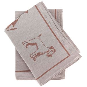 Lot De 6 Torchons De Cuisine Rayés 56x56 Cm – Coton, Vert/rouge, Occasion