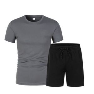 Ensemble De Vetement 2 Pièces Eté Homme Couleur Unie Débardeur Et Short Avec Poches Respirant