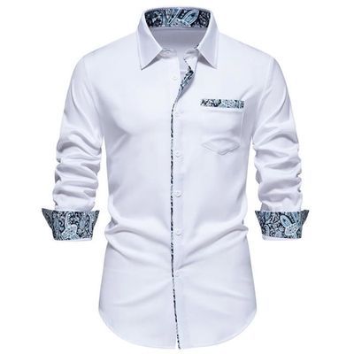 Chemise Homme Slim Fit Society Of Threads Manches Longues - Taille L, Motif Check, Neuf Avec étiquettes