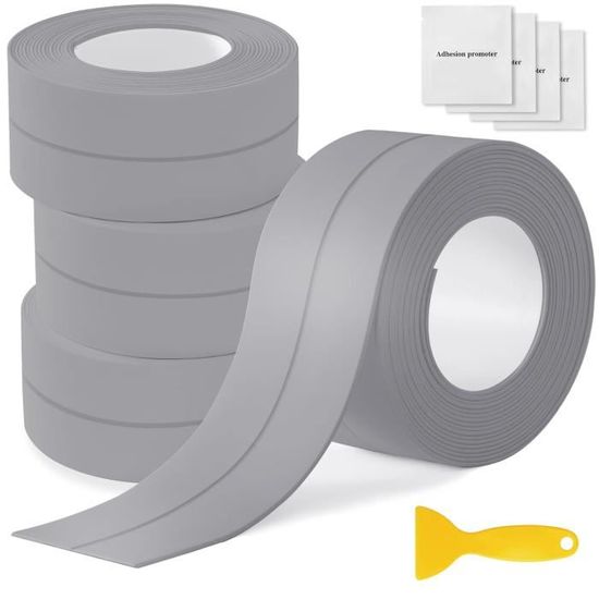 2 Rouleaux Joint Silicone Blanc - Auto-adhésif Anti-moisissure, Pour Salle De Bain