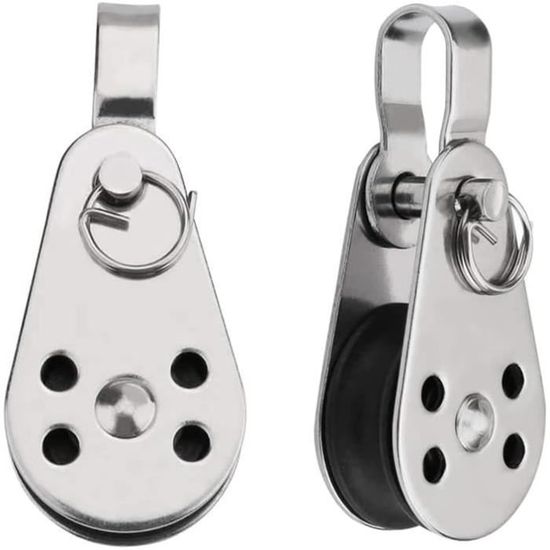 Bloc de poulie M15, Roue de Traction de poulie en Acier Inoxydable Bloc