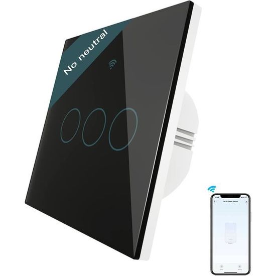 LOT DE 3 Interrupteurs WIFI Connecté Alexa Google Assistant Smart Life