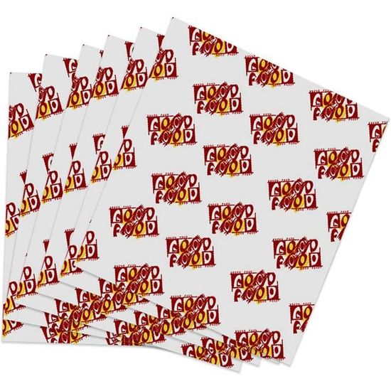 100 Feuilles Papier Sulfurisé Rouge 30x30cm - Papier Ciré Anti-Graisse Pour Frites, Barbecue Et Emballage Alimentaire