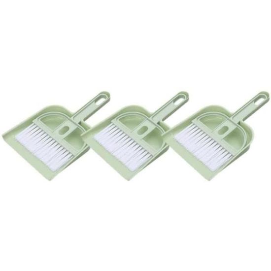 Set Balai Et Pelle De Table - Mini Balayette En Nylon Et Bois - Pour Bureau, Clavier - 12