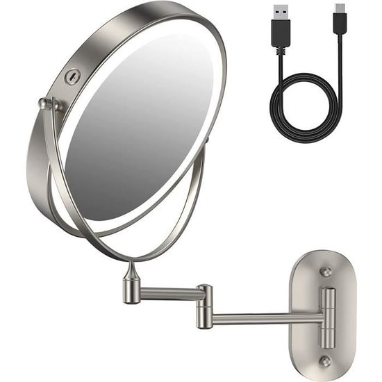 Miroir De Maquillage À Ventouse Miroirs Grossissants 20X Miroir De Casier Magnétique Miroir