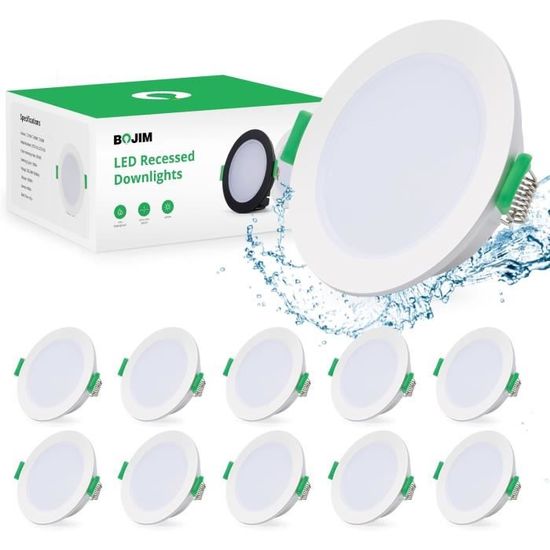 20 Spots LED Gr4tec Encastrables IP65 - 5W 400LM 4000K - Pour Salle De Bain Et Cuisine