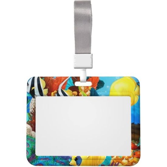 Porte-badge Professionnel étanche New York Peintures - Avec Cordon Doux, Clip Vertical, Format 10,2 X 7,6 Cm