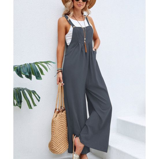 Combinaison D'été élégante Pour Femme - Jambes Larges, Sans Manches, Style Vintage - Tenue De Mariage Ou Soirée