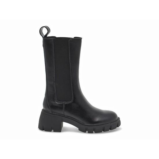 BOTTE STEVE MADDEN HYPE N en cuir noir Femme Noir Cdiscount Chaussures