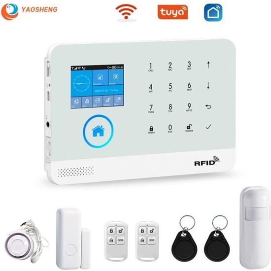 RUMOCOVO® WIFI GSM système de sécurité d'alarme maison intelligente App  contrôle avec caméra IP alarmes de sécurité version6 - Cdiscount Bricolage