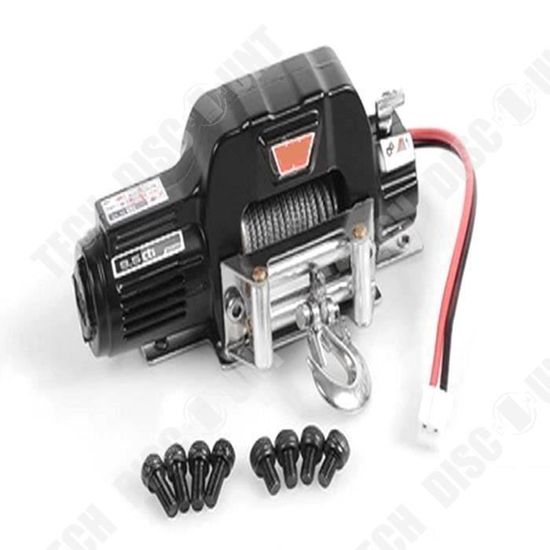 Treuil RC Métal Mini Électrique 1/10 – Accessoire Ultra-Réaliste Pour Crawler SCX10 D90 D110 TRX4