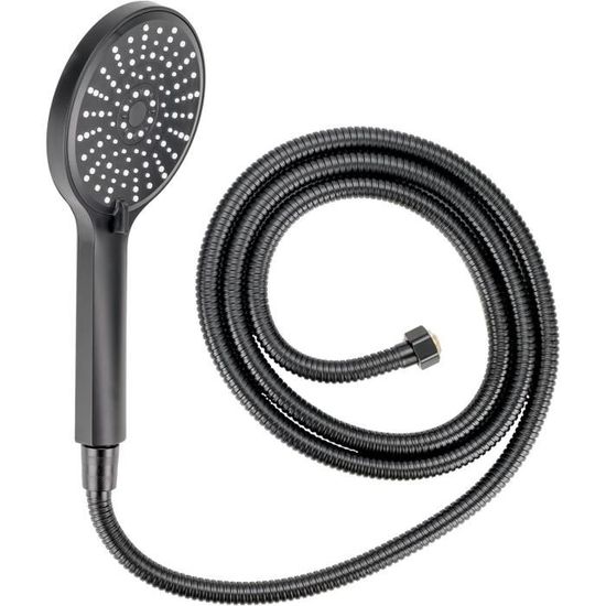 Pommeau De Douche HANSGROHE Pulsify E 100 EcoSmart Noir Mat Flexible De Douche 1,60 M
