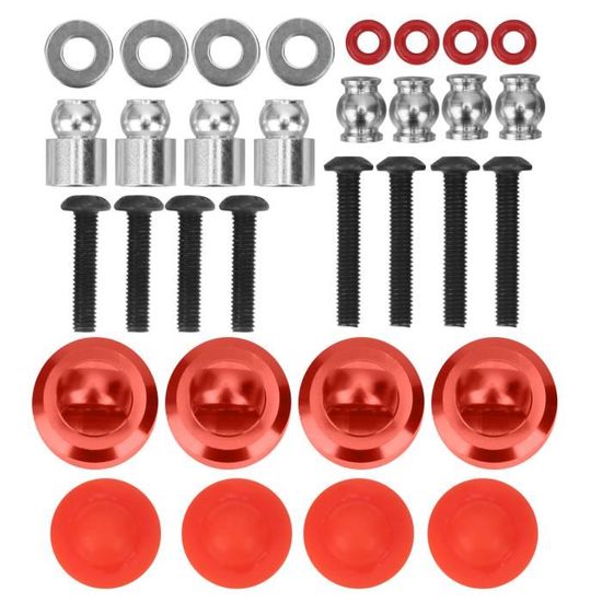 8 Rotules D’amortisseur En Métal Pour RC 1/10 – Compatible HPI/HSP/LOSI – 7,2 X 5,8 Mm – Argent