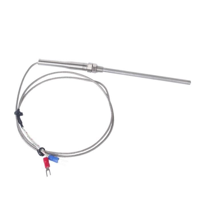 DETECTEUR 100mm K Type Thermocouple Régulateur Température Capteur -100°C-1250°C Sensor Probe 1M