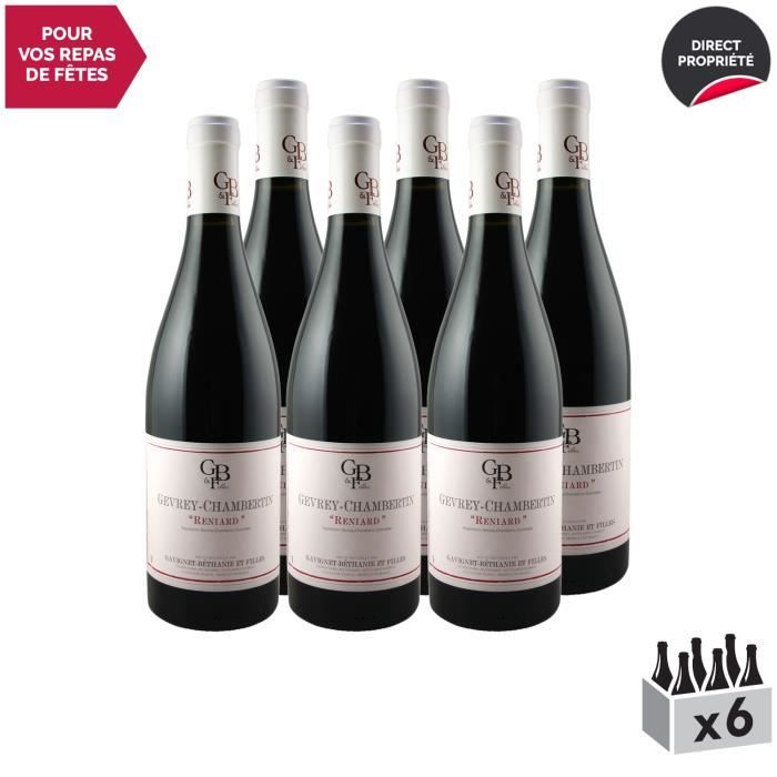Gevrey-Chambertin Reniard Rouge 2018 - Lot de 6x75cl - Domaine Gavignet-Béthanie et Filles - Vin AOC Rouge de Bourgogne