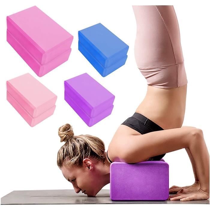 Stillcool® 2 PCS briques de yoga, Tapis de yogo,briques en mousse EVA haute densité,briques d'exercice,adaptées au yoga,Pilates,médi