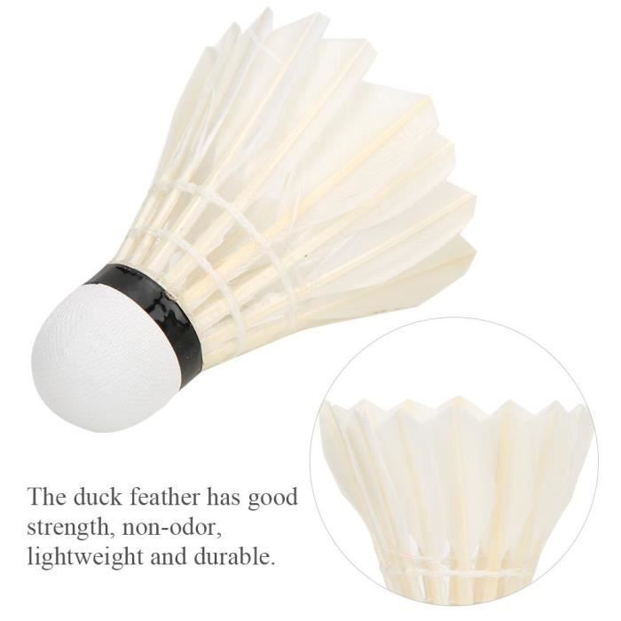 BOYOU 3pcs badminton petits volants volants balles de formation de plumes de canard coupe-vent pour le sport de plein air