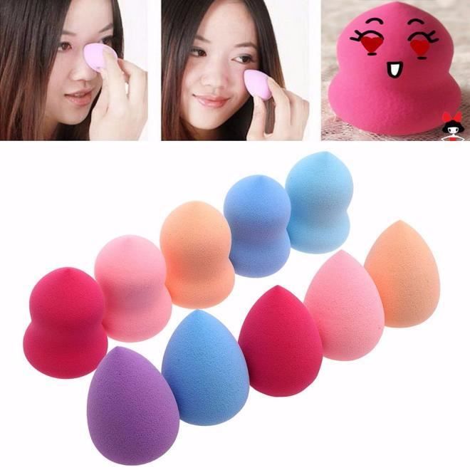 mo-168#10pcs Beauty Pro Maquillage Flawless Blender Foundation Puff multi Forme Éponges Multicolore