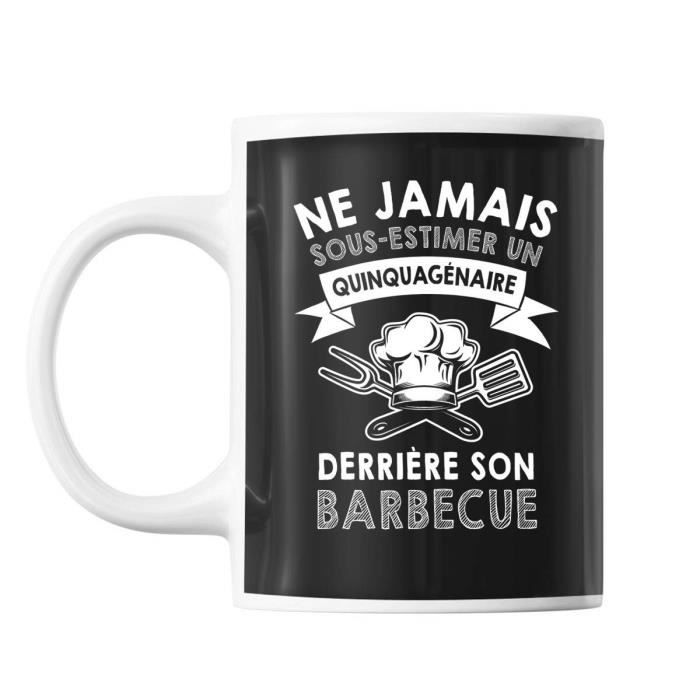 Mug Barbecue Quincagénaire Homme 50 ans Tasse Cadeau Personnalisé