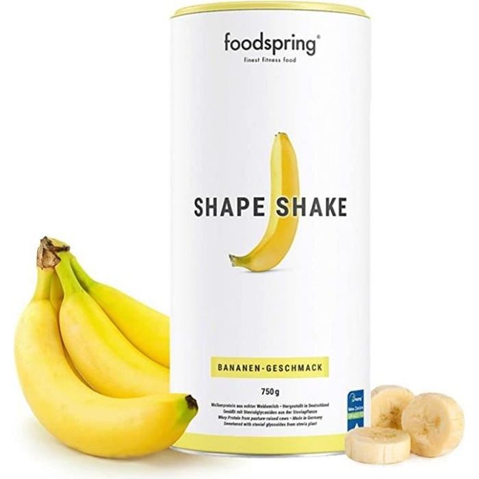 foodspring Shape Shake, Banane, 750g, Le Shake pour un corps de rêve, Fabriqué en Allemagne
