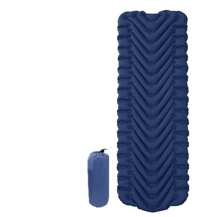 matelas gonflables de camping ultra légers imperméables matelas de sommeil extérieurs pliants portatifs lits simples V Navy