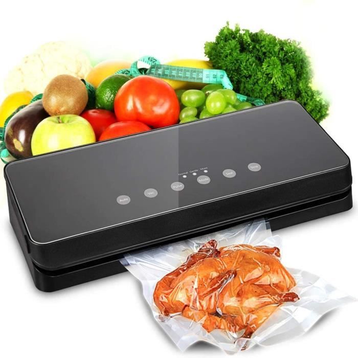 Machine Sous Vide Automatique Appareil Sous Videuse Alimentaire Pour la Cuisine et la Conservation Soudeuse Sous Vide Noir