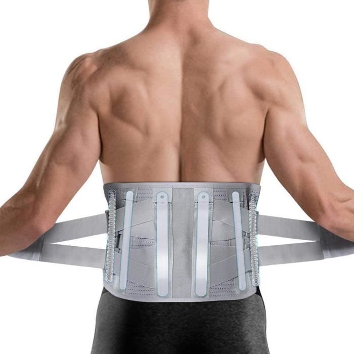 Ceinture Lombaire, Ceinture Dorsale de Soutien avec Compression Réglables pour Homme Femme Soutien pour Bas du Dos Soulage douleur L