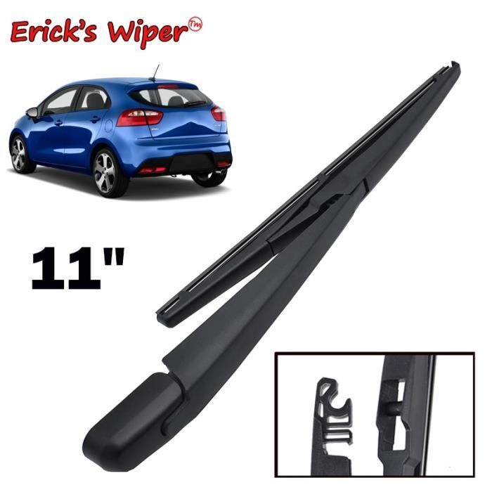 Essuie-glaces,Kit d'essuie-glace et bras de 11 pouces, pour Kia Rio Hatchback UB 2012 – 2017, pare-brise et fenêtre arrière