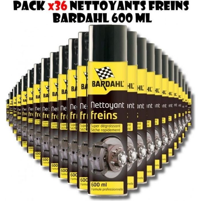 PACK BARDAHL NETTOYANT FREINS - SUPER DEGRAISSANT - 36 X 600ml