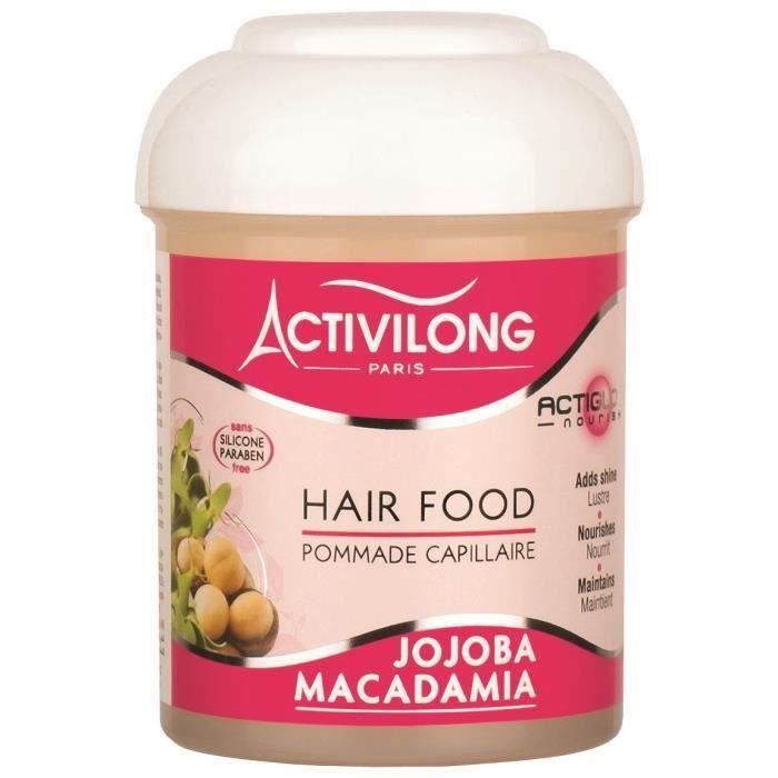 ACTIVILONG Pommade capillaire Actigloss Nourish Hair Food - Jojoba et macadamia - 125 ml (Lot de 3)