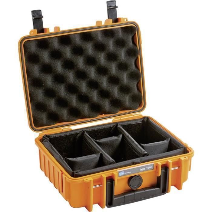 Mallette pour appareil photo B & W outdoor.cases Typ 1000 1000-O-RPD étanche 1 pc(s)