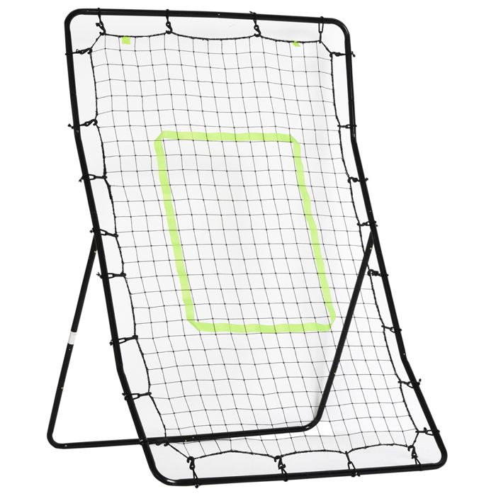 Filet de rebond de football 90L x 80l x 140H cm cible et sardines de fixation fournies noir vert neuf 53