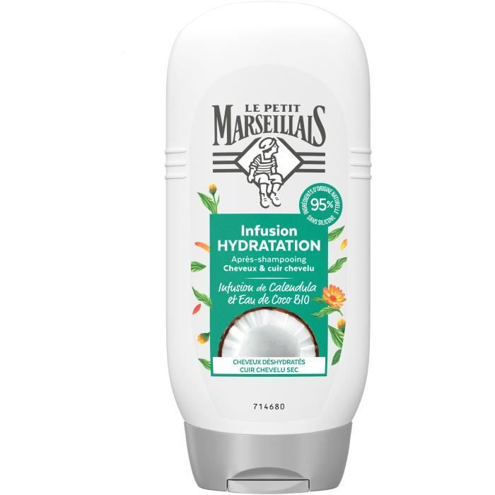 Le Petit Marseillais Après-Shampooing Infusion Hydratation Calendula et Eau de Coco Bio 200ml
