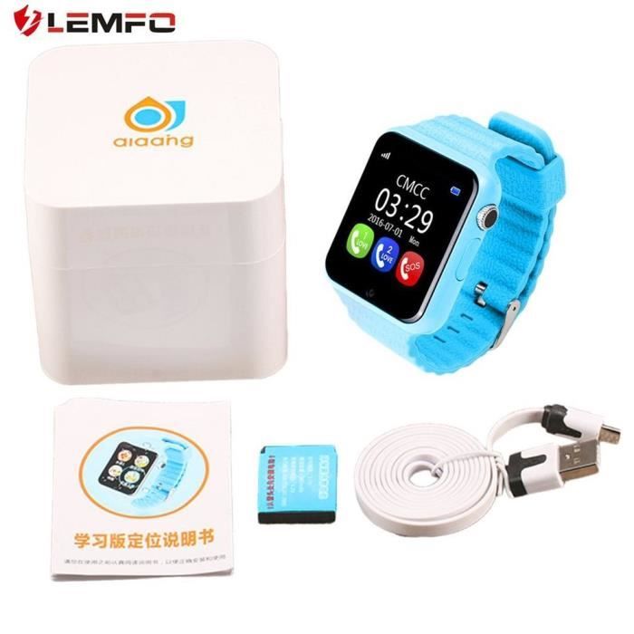 MONTRE OUTDOOR - MONTRE MARINE-LEMFO V7K Enfants Smart Watch Moniteur de Sécurité