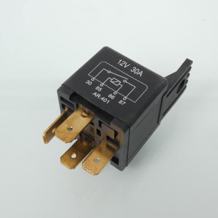 Relais électrique 4 broches 12V 30A Mad pour moto scooter auto