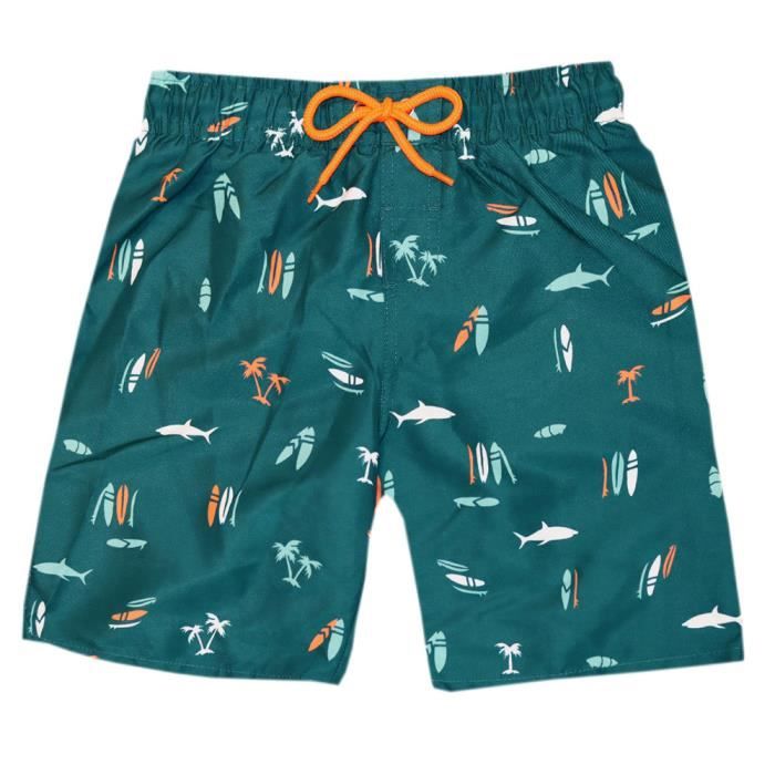 Short de Bain Vert Emeraude Garçon Sun Project Summer