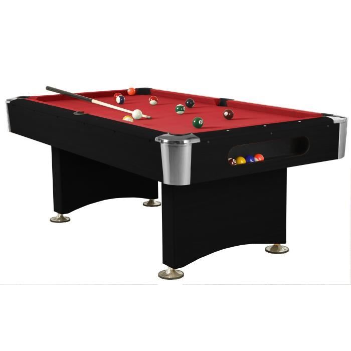 ARCADE JEUX Billard Boston - Noir et rouge