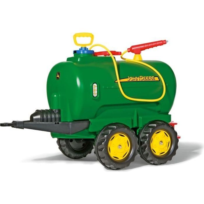 ROLLY TOYS - 122752 - Remorque Citerne John Deere Deux Essieux + Pompe + Arroseur