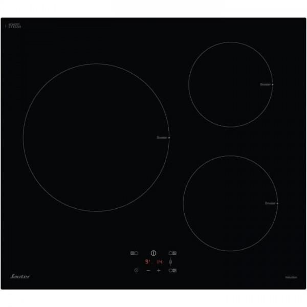 Table de cuisson induction SAUTER - 3 foyers - L60 cm - SI934B - 7200W - Noir 14,000000